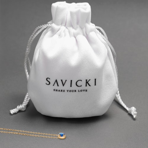 Naszyjnik This is Love: złoty, niebieski szafir, diamenty